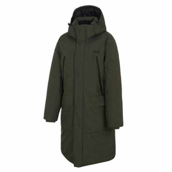 Chaquetas De Plumas Fila Hombre Verde Oliva - Heavy Bench Long - España 431982QRP